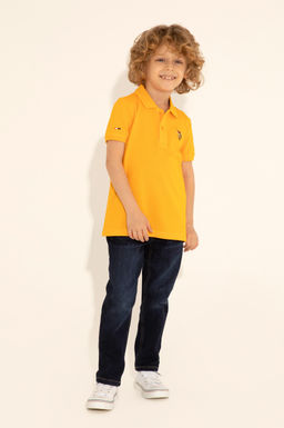 Оранжевая базовая футболка для мальчика - U.s. polo assn фото 10