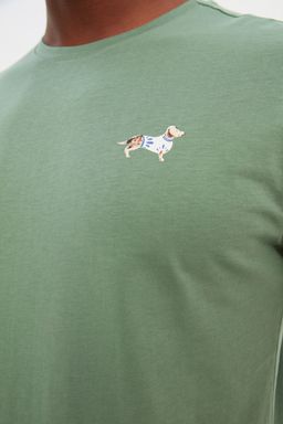 TRENDYOL MAN Mavi %100 Pamuk Regular Fit Bask?l? Orme Sortlu Yazl?k Pijama Tak?m? THMSS21PT0920 - Trendyolmilla фото 8