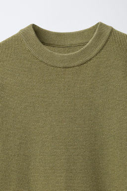 WAFFLE KNIT SWEATER - Zara фото 3