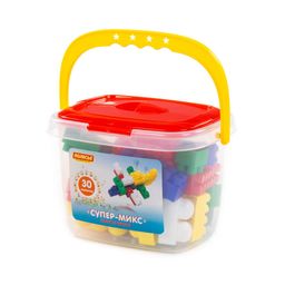 Конструктор Супер-Микс (30 элементов) (в ведёрке)