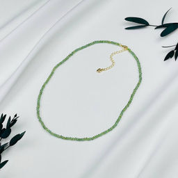 Колье из зеленого Апатита 40 см +