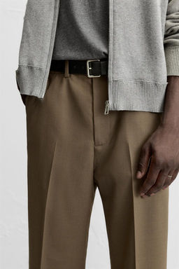 STRAIGHT-LEG WOOL BLEND TROUSERS - Zara фото 5