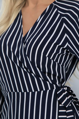 Блуза Совершенство линий (синяя) Б11451 - Lt collection фото 3