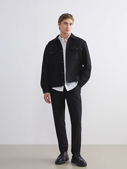 Regular Fit Uzun Kollu Ka?e Erkek G?mlek Ceket