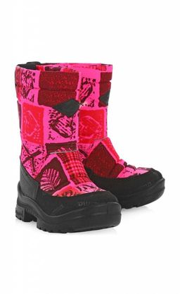 Сапоги Kuoma Putki NEONpink HEART, Неон-розовые сердца Size 1