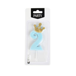 Свеча Цифра корона / KL-4 /уп 12/720/ голубая (0) - Галеонтрейд фото 4