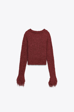 FRINGED KNIT CARDIGAN - Zara фото 8