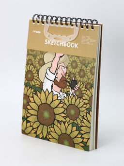 Скетчбук (B5) "Vincent in the field", yellow (18*25) 30 л. 130 г/м