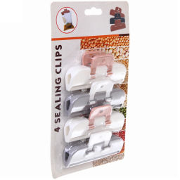 Цена за 3 шт. Зажим для пакета 10см "Классика" 4шт