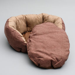 Лежанка Комфорт, 49 х 36 х 17 см, рогожка, коричневый - Simaland фото 4