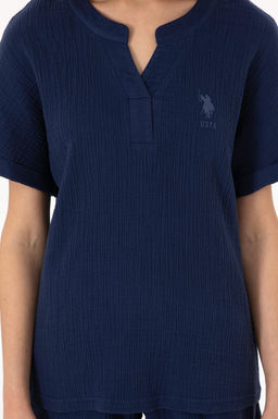 Kad_n Lacivert Pijama Tak_m_ Sepette S_rpriz _ndirim - U.s. polo assn фото 6