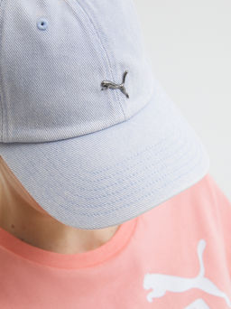 Бейсболка из денима PUMA WARDROBE ESS METAL Dad Cap Артикул 4300813, бледно-голубой