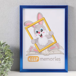 Фоторамка пластик "Формат" 21х30 см, синий металлик (пластик)