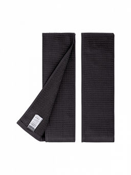 Набор кухонных полотенец 2 шт 35x75 графит хлопок - Denastia фото 2