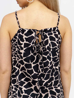 Сарафан женский, цвет черный бежевый