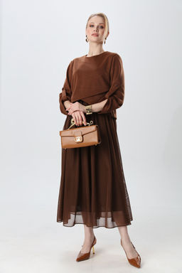 Платье NIKVA н740-25 кофе с молоком  фото 8