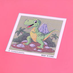 Мозаика алмазная "Динозаврик" в коробке