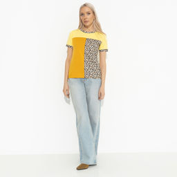 Футболка в стиле сolor block, Стильное сочетание (желтая) - Charutti фото 4