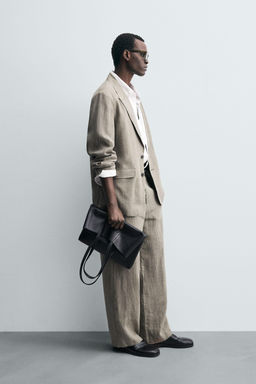WASHED 100% LINEN SUIT BLAZER - Zara фото 4