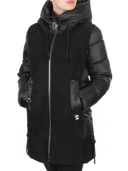 D6816 BLACK Куртка зимняя женская KARERSITER (200 гр. холлофайбера) - Fashion фото 3