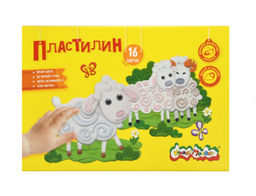 Пластилин Каляка-Маляка 16 цветов 240 г ассорти, со стеком
