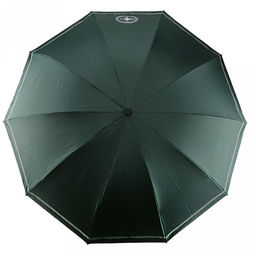 Зонт механический Роза ветров ткань эпонж (полиэстер) + черное УФ-покрытие, 10 лучей, д/купола 108см h68см, 3 сложения, 28см в сложенном виде, механизм против ветра, ручка с покрытием soft-touch, цвет зеленый, 370гр (Китай) - Домашняя мода фото 6