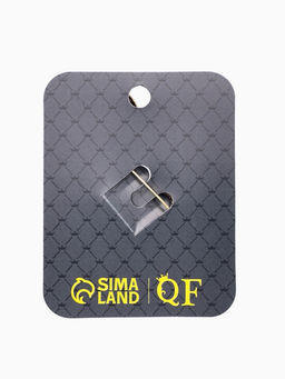 Брошь "Бабочка" матовая, в жилки, цвет чёрный в золоте