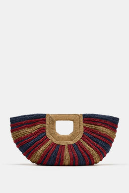 BOLSO ESTAMPADO EFECTO TRENZADO / Multicolor - Zara фото 3