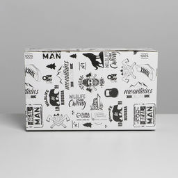 Цена за 5 шт. Коробка для эклеров, кондитерская упаковка, 5 вкладышей, MAN PATTERN, 25.2 х 15 х 7 см