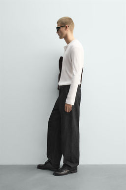 TEXTURED HENLEY COLLAR T-SHIRT - Zara фото 4