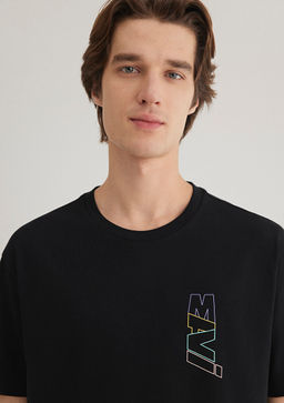 Mavi Logo S?rt Bask?l? Siyah Tisort  фото 6