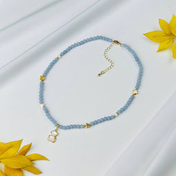 Бусы детские из Ангелита и Перламутра 34 см +