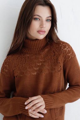 10073 Свитер с альпакой кофейный - Martichelli фото 38