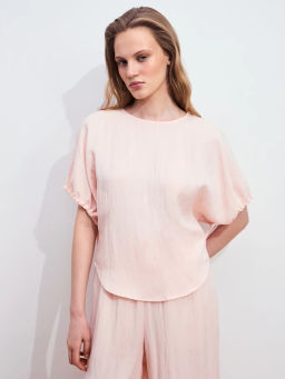 Блуза из лиоцелла с завязками на рукавах ZR2605022022-96 / Zarina