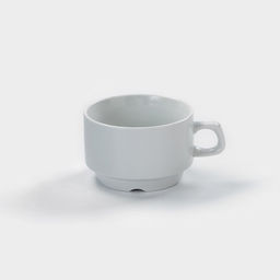 Чашка Дулевский фарфор «Бельё», штабелируемая, 250 мл, белая