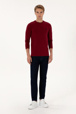 Erkek Bordo Basic Sweatshirt Sepette S_rpriz _ndirim - U.s. polo assn фото 11
