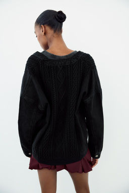 KNIT AND DENIM JACKET - Zara фото 5