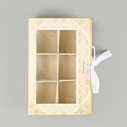 Цена за 5 шт. Коробка для конфет на Рамадан, 6 ячеек Eid Mubarak 14,8 х 9,5 х 3,5 см - Дарите счастье фото 3