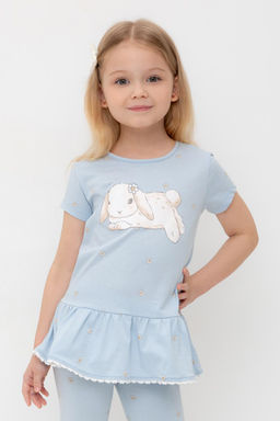 Crockid _ КР 302746-1/голубой,любимые ромашки к563 блузка (туника) для дев  фото 3