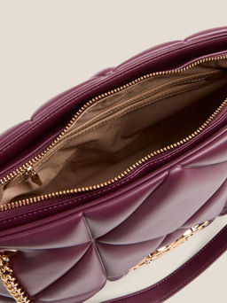 Женская сумка на плечо LOVE MOSCHINO EMBOSSED Q Артикул 4561103, фиолетово-бордовый  фото 4