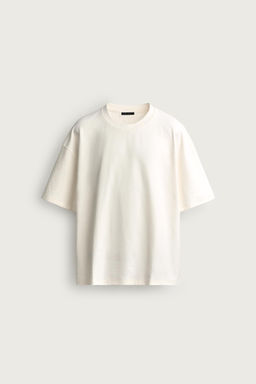 CAMISETA RELAXED FIT COSTURA / Blanco roto - Zara фото 5