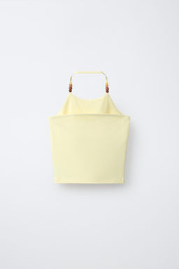 TOP HALTER ABALORIOS / Amarillo - Zara фото 2