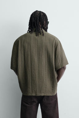 CAMISA FLUIDA ESTRUCTURA / Khaki - Zara фото 3