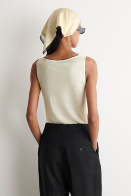 TOP DE PUNTO DE LANA CON RIBETE EN CONTRASTE - H&m фото 3