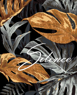 ФРЕЯ PNB/PLPT-284 Набор для раскрашивания по номерам ( с поталью ) 50 х 40 см Золотая монстера