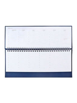 Планинг недатированный, 56 листов, на гребне, искусственная кожа, синий