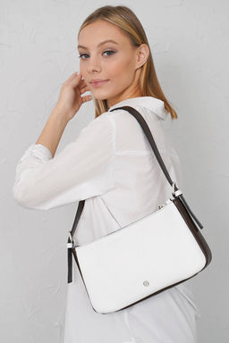 Сумка женская Ц-549/2.1 белый+коричневый
