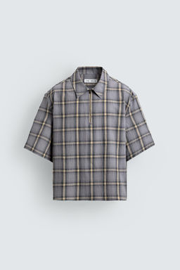 CAMISA POLO CREMALLERA CUADROS / Azul / Lavanda - Zara фото 7