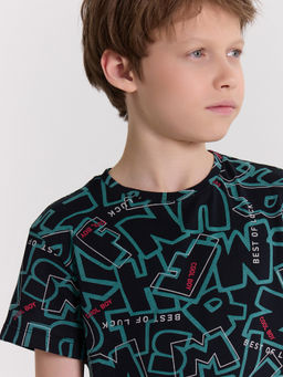 Комплект домашний для мальчиков черный с принтом - Mark formelle фото 6