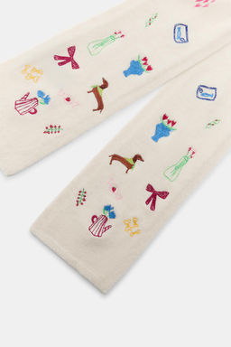 EMBROIDERED KNIT SCARF - Zara фото 4